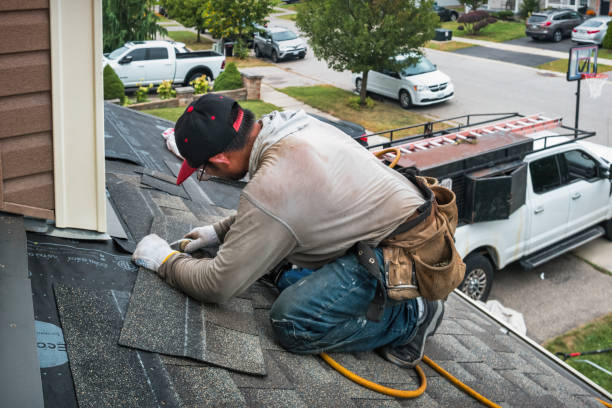 Professional Roof Replacement technician working in Hackensack, NJ